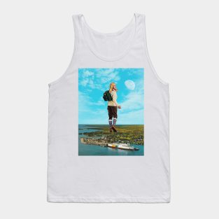 Hiking The World - Surreal/Collage Art Tank Top